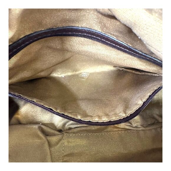 Antonio Melani Navy Leather Zip Bag Hobo Shoulder Bag Y2K Boho Gypsy Braided - Picture 14 of 16